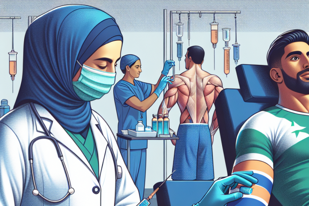 Utilizzo dell'acqua battericida per iniezioni nel recupero muscolare degli atleti