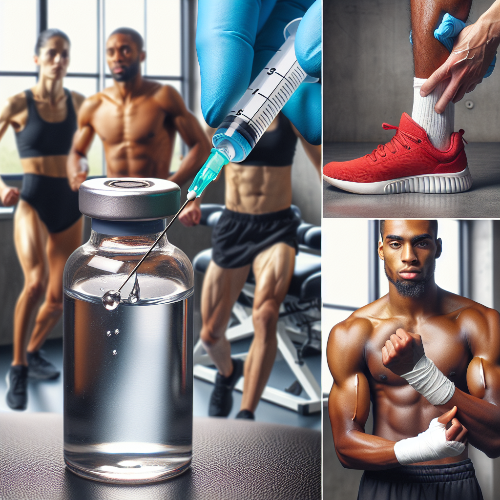 Utilizzo dell'acqua battericida per iniezioni nel recupero muscolare degli atleti